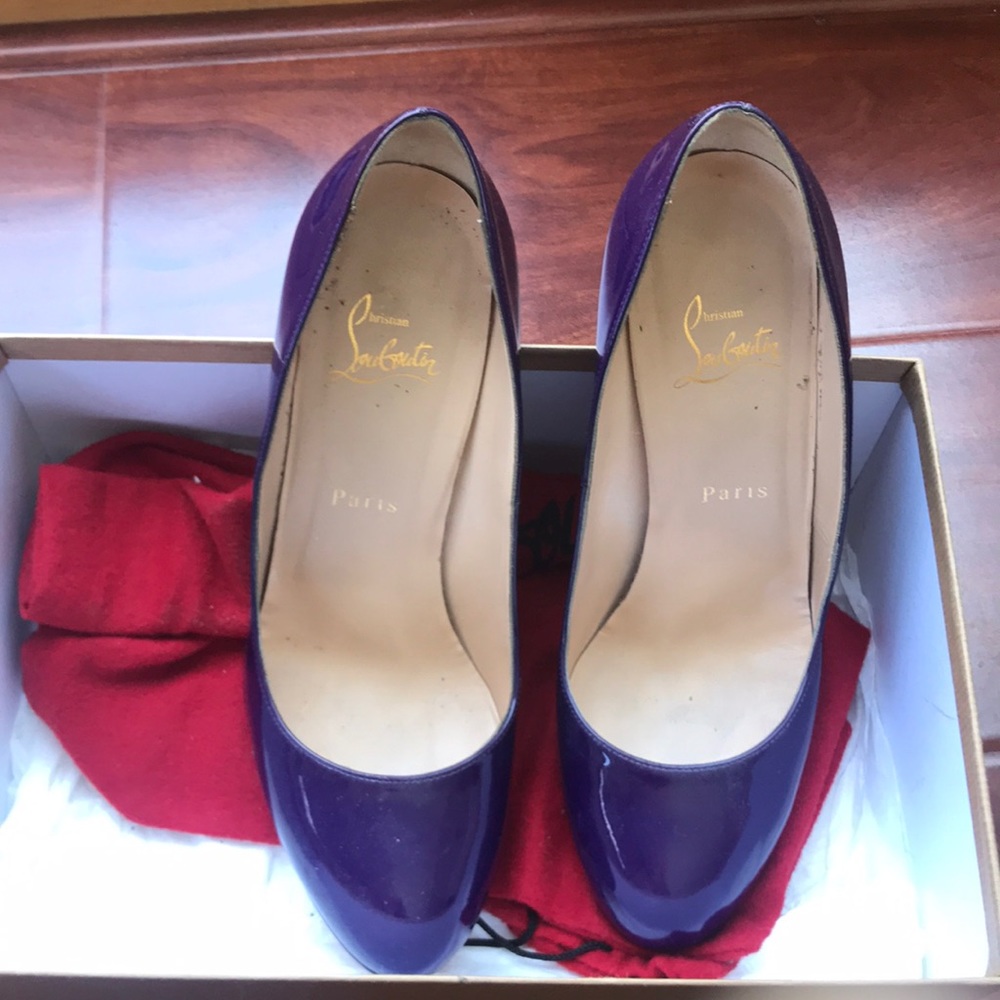 Purple Ron Ron 100 Patent calf